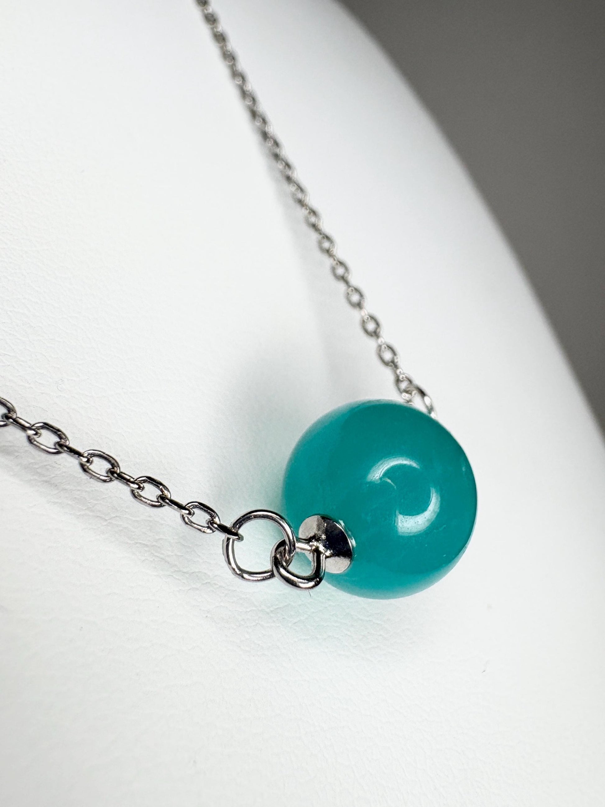 Fine Untreated Russian Amazonite Bead Necklace in Sterling Silver Choice 17" or 19" - NewLifeJewelryVault