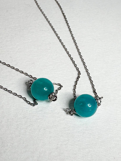 Fine Untreated Russian Amazonite Bead Necklace in Sterling Silver Choice 17" or 19" - NewLifeJewelryVault