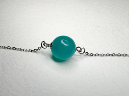 Fine Untreated Russian Amazonite Bead Necklace in Sterling Silver Choice 17" or 19" - NewLifeJewelryVault