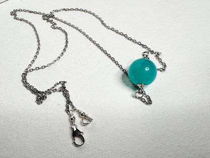 Fine Untreated Russian Amazonite Bead Necklace in Sterling Silver Choice 17" or 19" - NewLifeJewelryVault