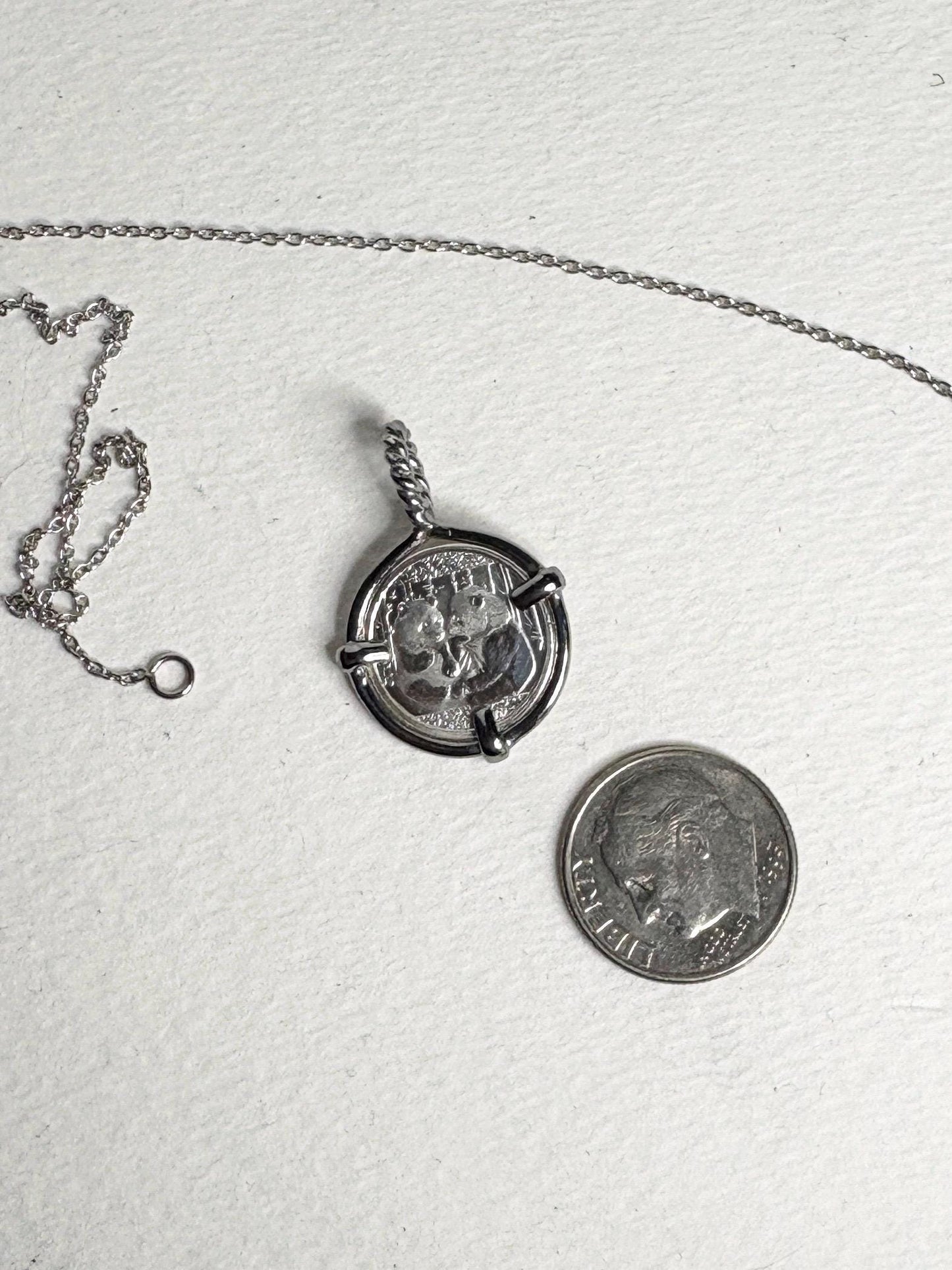 Panda Coin Bullion 999 Fine Silver Twist Bail Pendant Necklace in Sterling Silver 20" - NewLifeJewelryVault