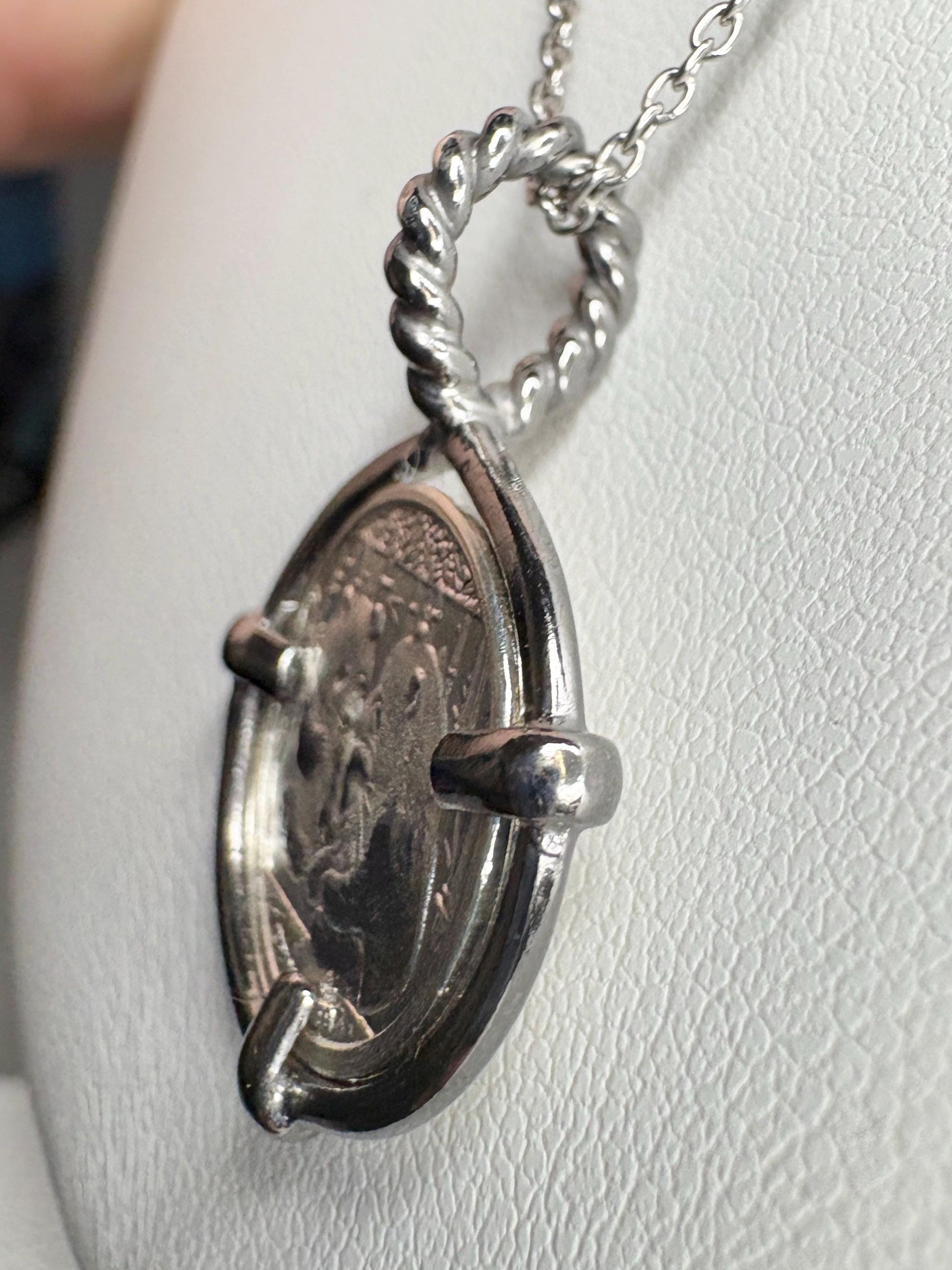 Panda Coin Bullion 999 Fine Silver Twist Bail Pendant Necklace in Sterling Silver 20" - NewLifeJewelryVault