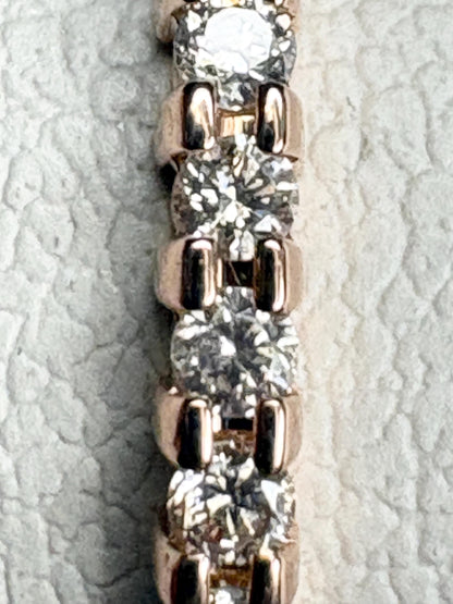 Diamond Band Ring Solid 14k Rose Gold .20ctw size 7.5 - NewLifeJewelryVault