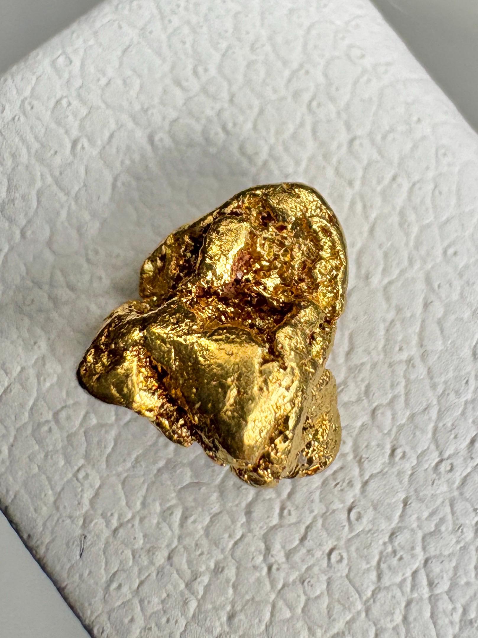 Solid Gold Nugget Stud Earrings Solid 14k Backs - NewLifeJewelryVault