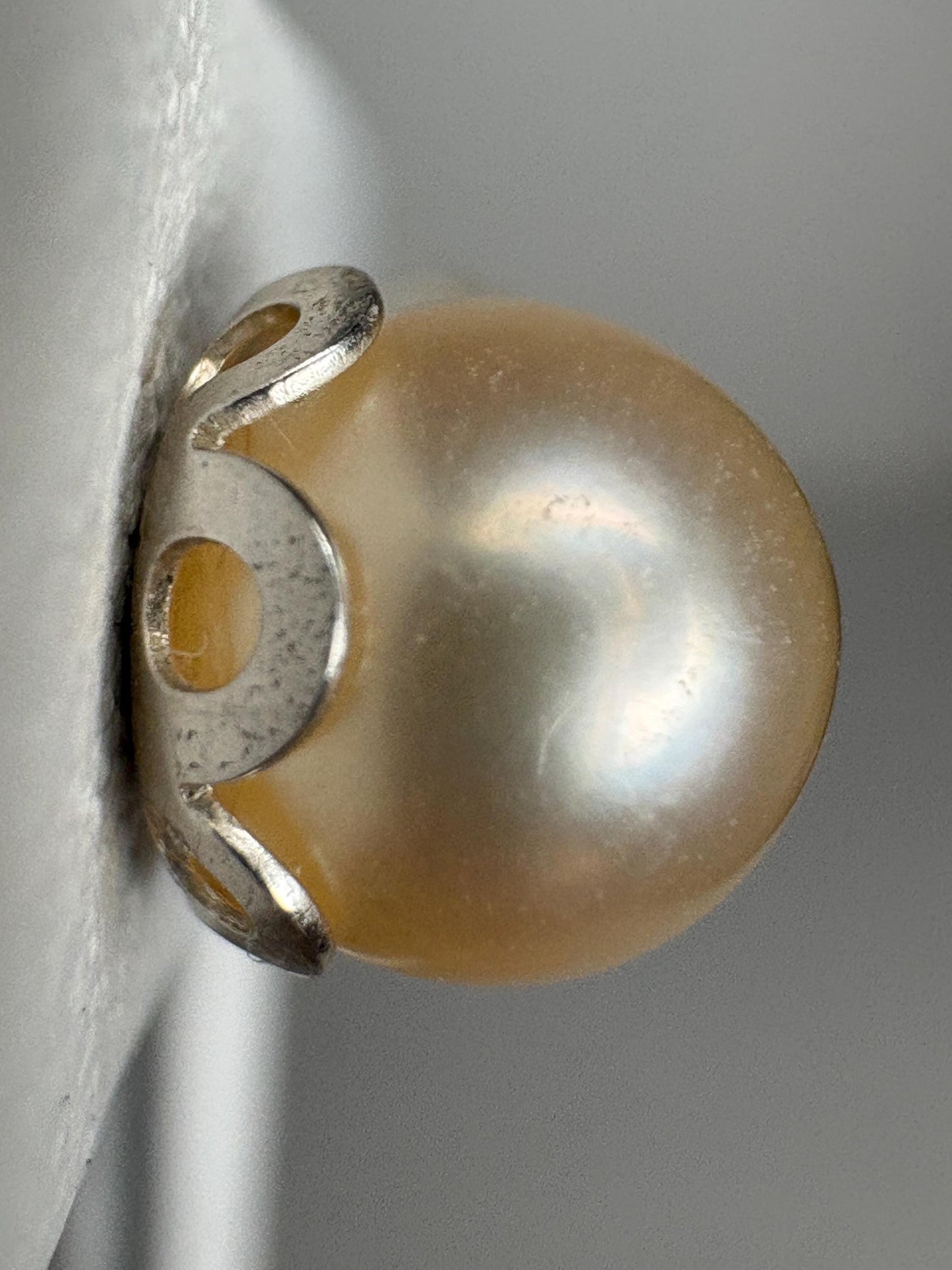 Cream Akoya Cultured Pearl 3/4 Stud Earrings in Sterling Silver 7mm - NewLifeJewelryVault