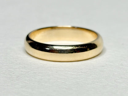 Solid 14k Gold 4.25mm Band Ring 4.5g Size 7.25 - NewLifeJewelryVault