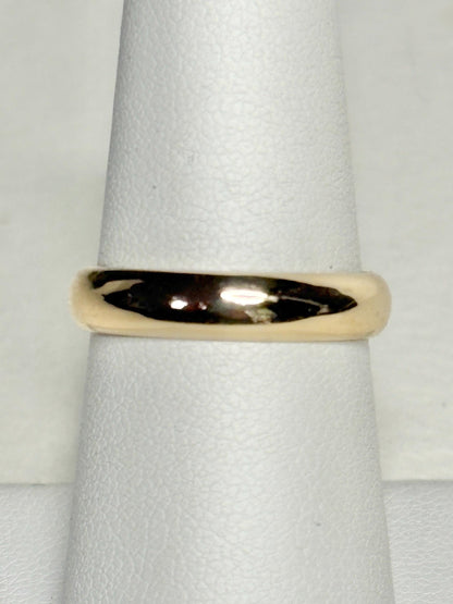 Solid 14k Gold 4.25mm Band Ring 4.5g Size 7.25 - NewLifeJewelryVault