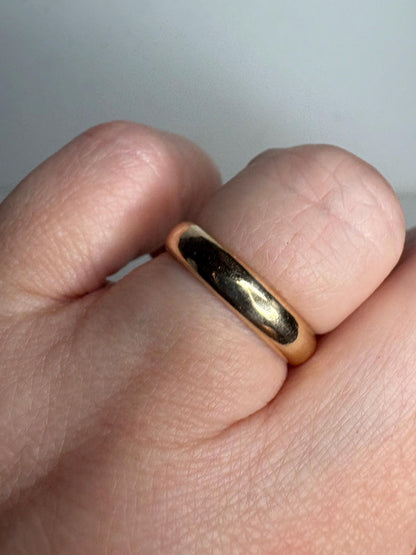 Solid 14k Gold 4.25mm Band Ring 4.5g Size 7.25 - NewLifeJewelryVault