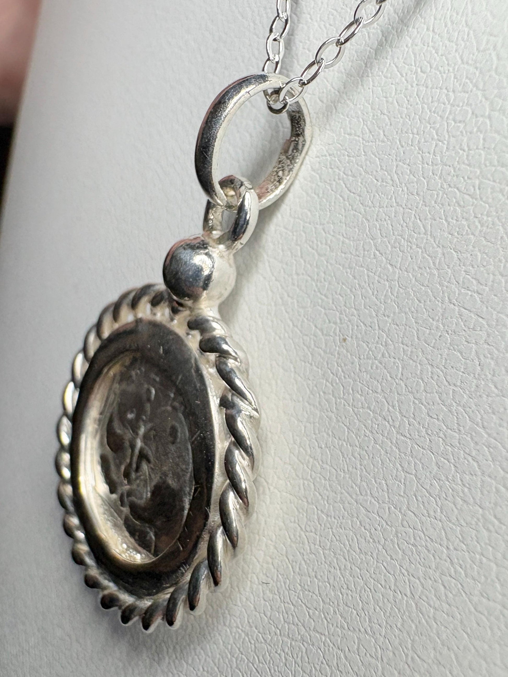 Panda Coin Bullion 999 Fine Silver Rope Pendant Necklace in Sterling Silver 18" - NewLifeJewelryVault