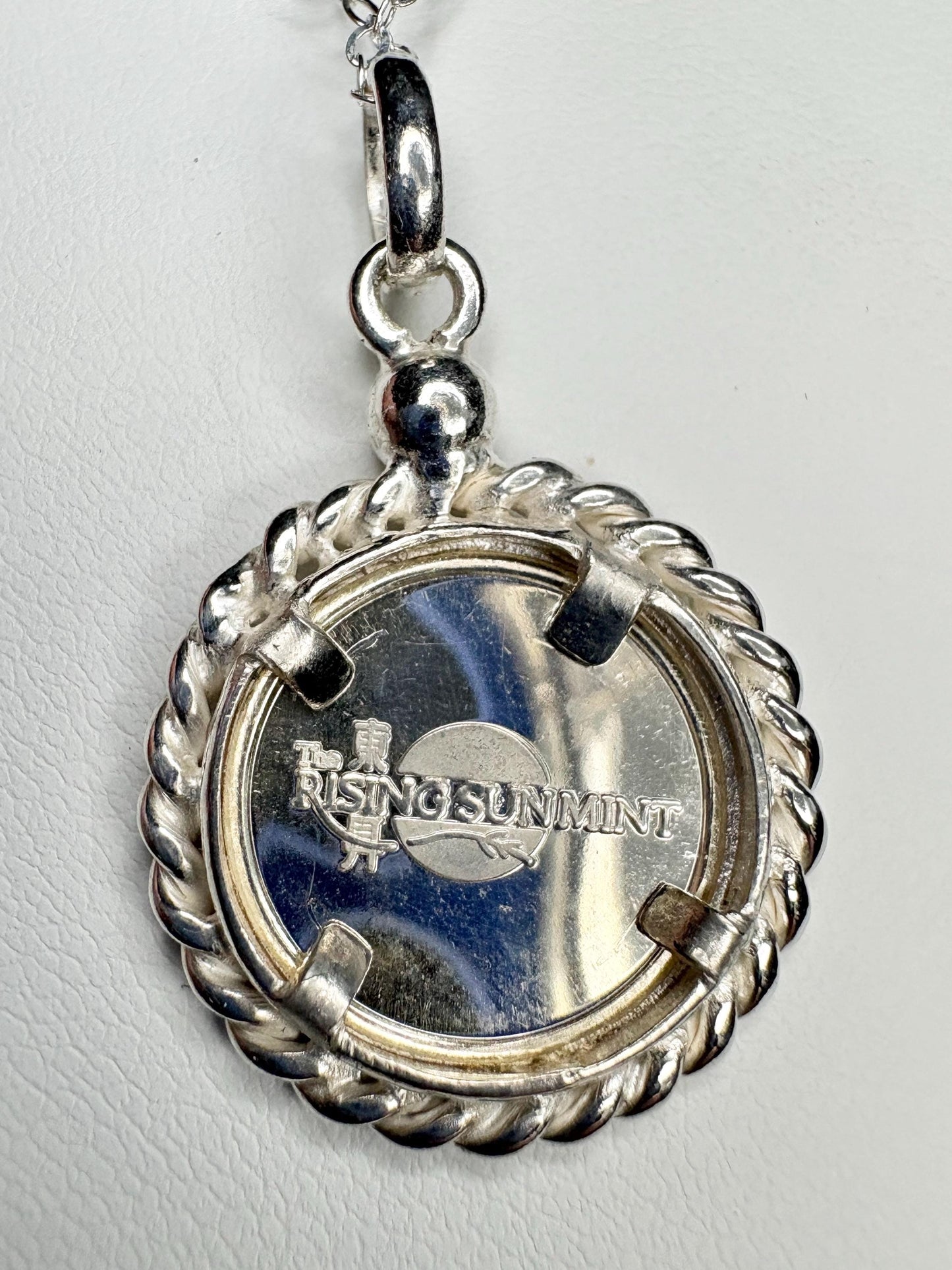 Panda Coin Bullion 999 Fine Silver Rope Pendant Necklace in Sterling Silver 18" - NewLifeJewelryVault