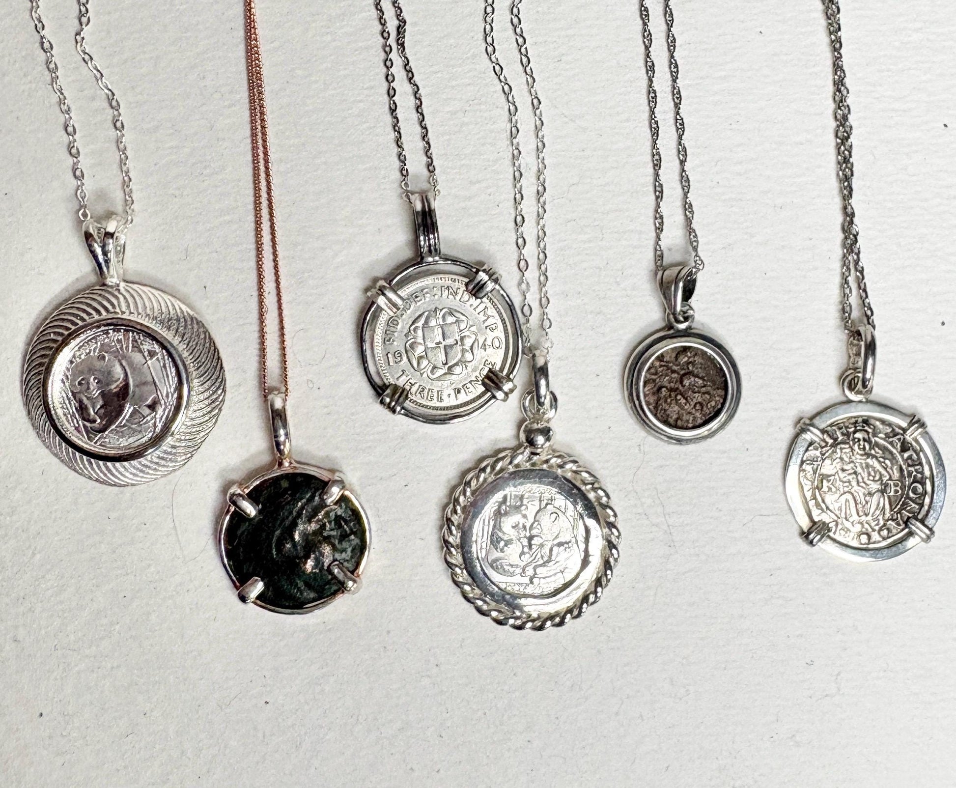 Ancient Greek Macedonia Bronze Coin Philip II Pendant Necklace in Sterling Silver Rose Gold Adjustable 24-26" - NewLifeJewelryVault