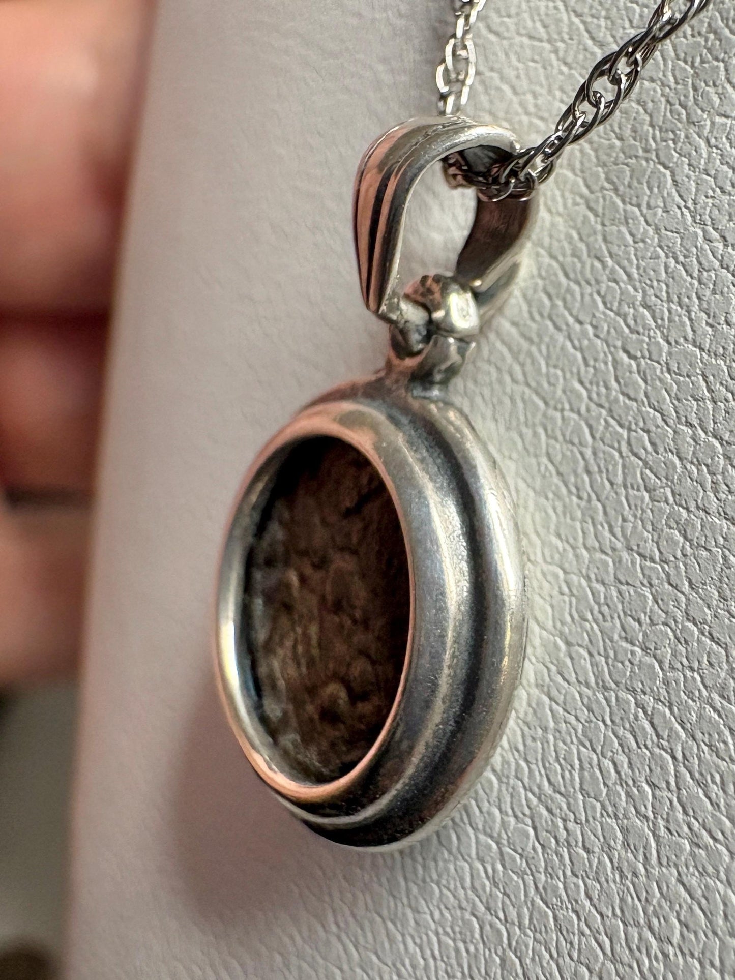 Widow's Mite Bezel Coin Pendant Necklace Sterling Silver 18" - NewLifeJewelryVault