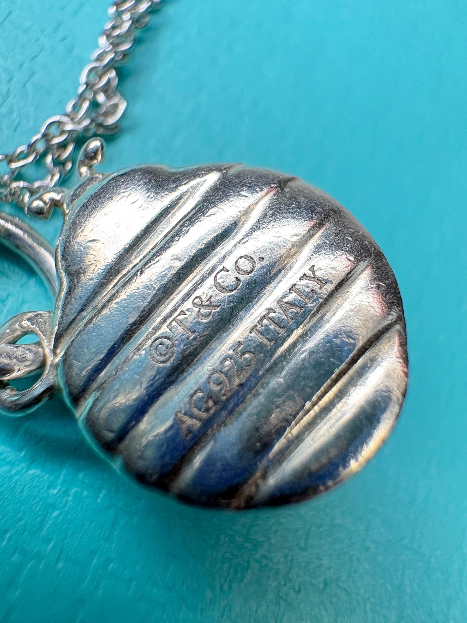 Tiffany & Co Blue Enameled Ladybug Charm Pendant Necklace Sterling Silver 19" with Box - NewLifeJewelryVault