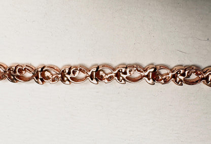 Shane Co Floral Vine Diamond Tennis Bracelet in Solid 14k Rose Gold 7.5" - NewLifeJewelryVault
