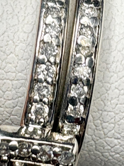 Natural Diamond Bridal SET in Sterling Silver .44ctw size 4.75 - NewLifeJewelryVault