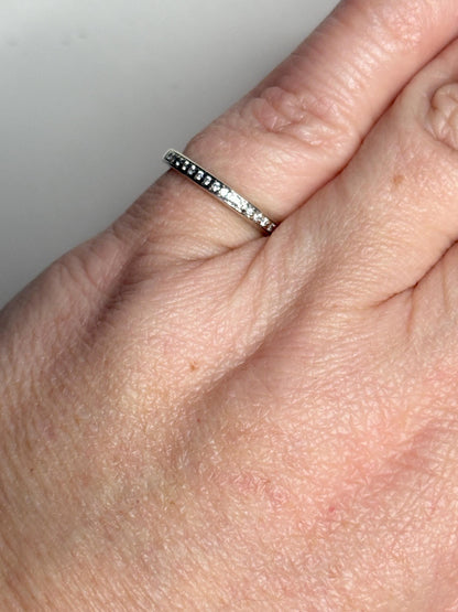 Natural Diamond Bridal SET in Sterling Silver .44ctw size 4.75 - NewLifeJewelryVault