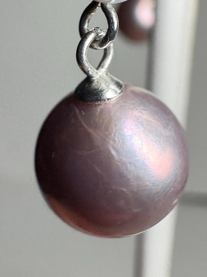 Purple Edison Cultured Pearls with Amethyst and White Pearl Dangle Drop Earrings Sterling Silver - NewLifeJewelryVault