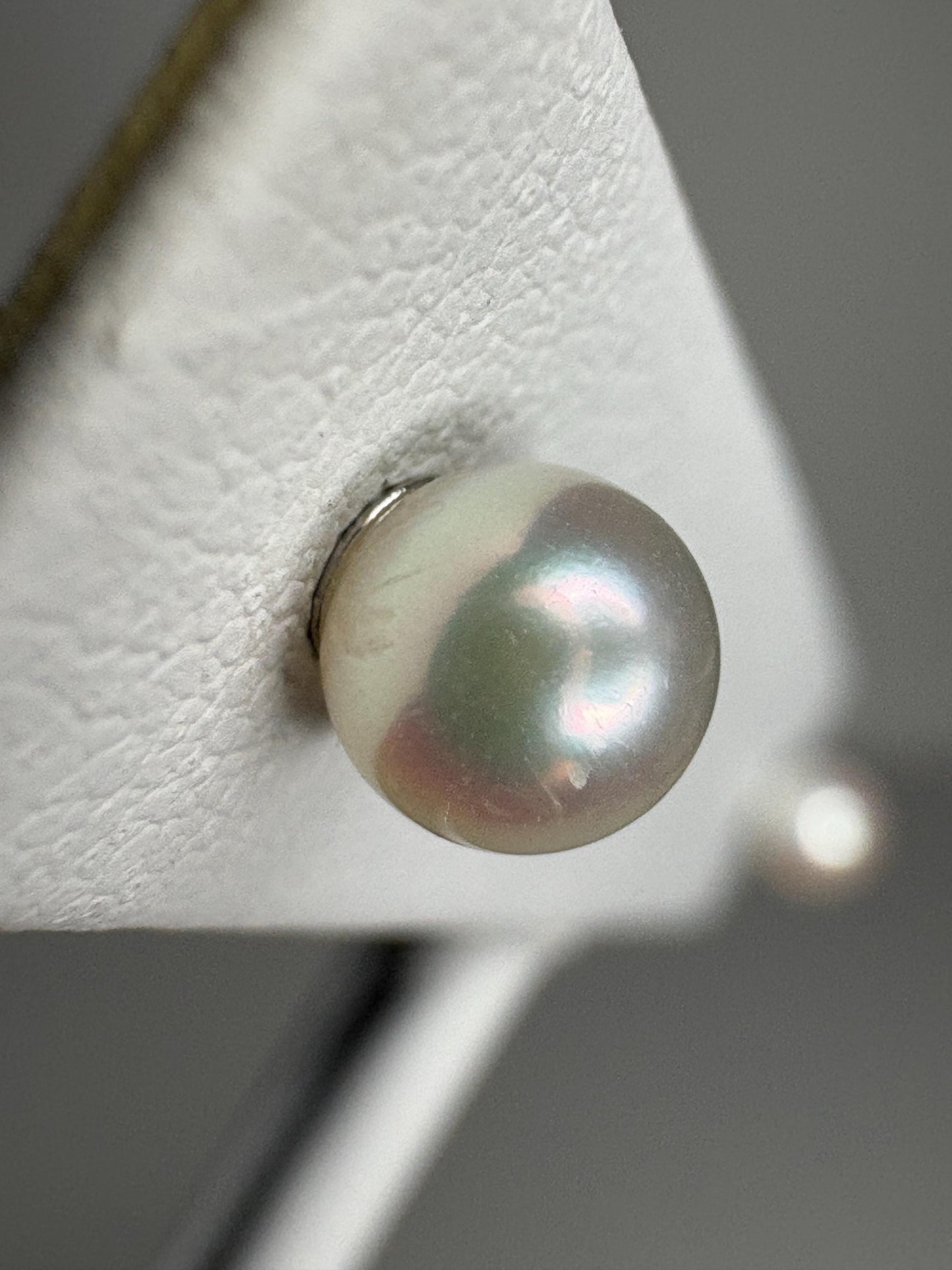 Akoya Cultured Pearl Stud Earrings in Sterling Silver 5.2mm - NewLifeJewelryVault