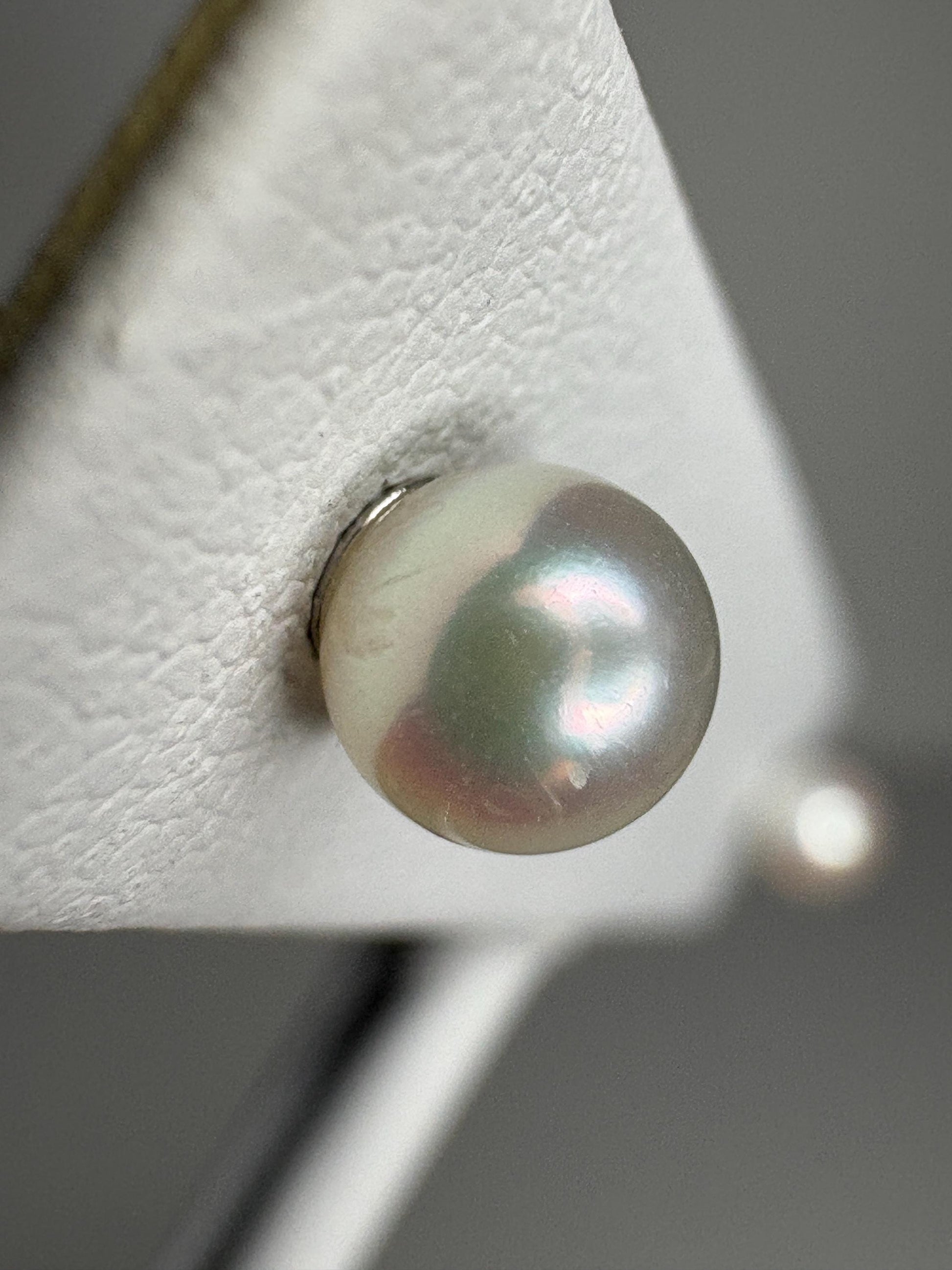 Akoya Cultured Pearl Stud Earrings in Sterling Silver 5.2mm - NewLifeJewelryVault
