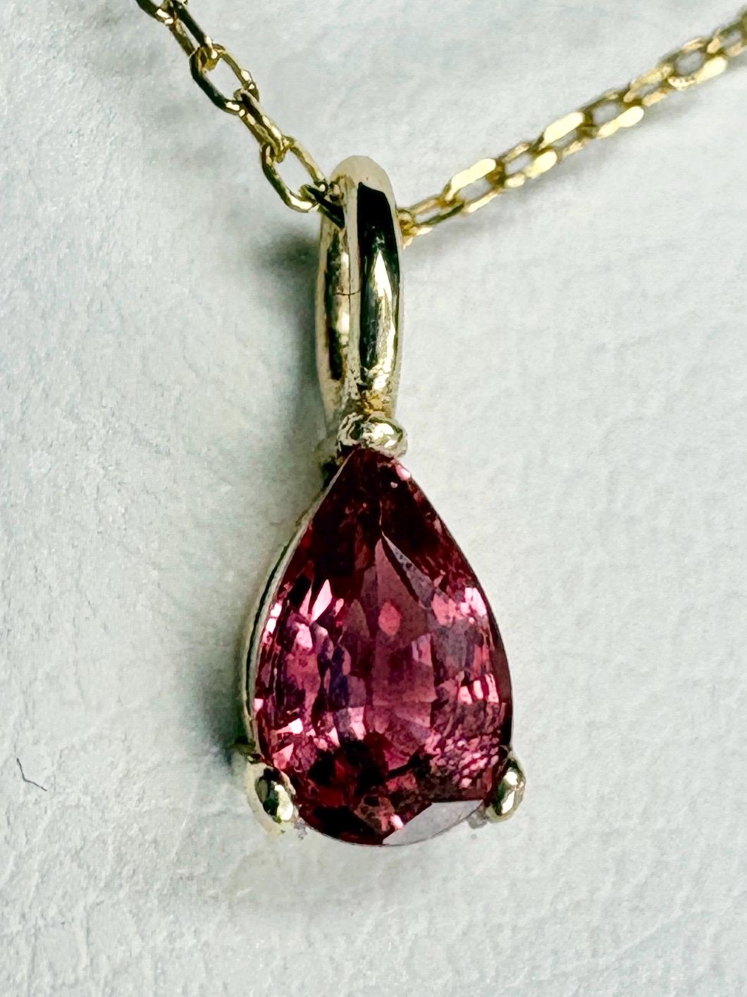 Natural Sri Lankan Padparadcha Sapphire Dainty Necklace Adjustable 16-18" - NewLifeJewelryVault