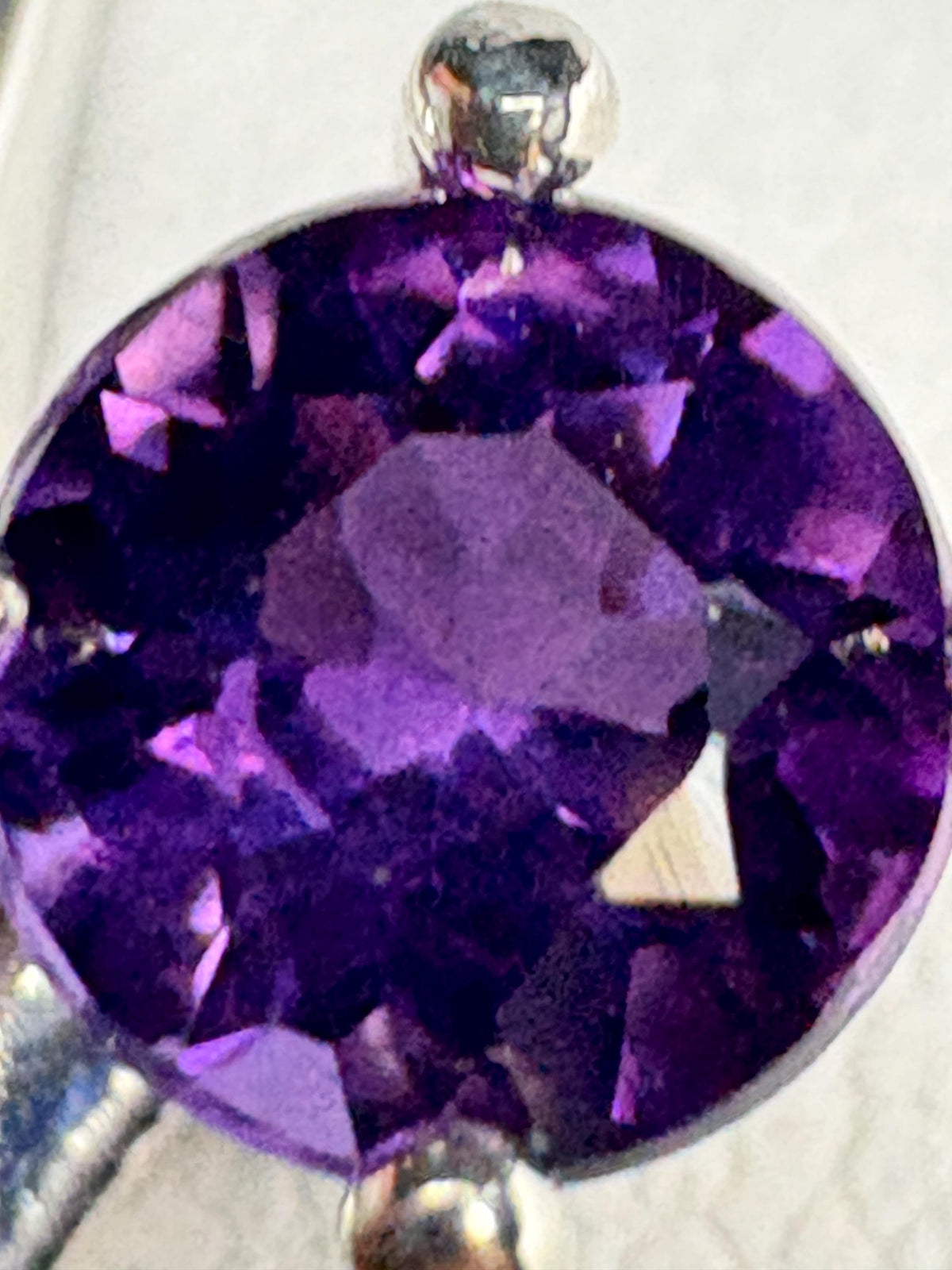 Arizona Amethyst Four Peaks Bypass Ring Sterling Silver 5mm size 6.75 - NewLifeJewelryVault