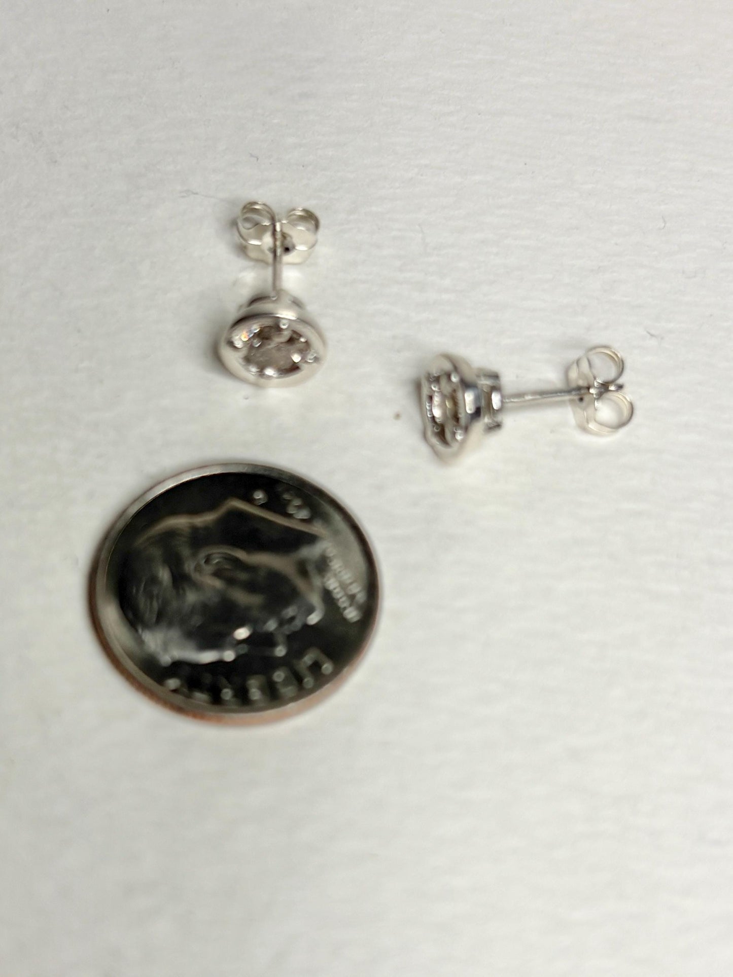 Natural Champagne Diamond Stud Earrings in Sterling Silver .70ctw - NewLifeJewelryVault