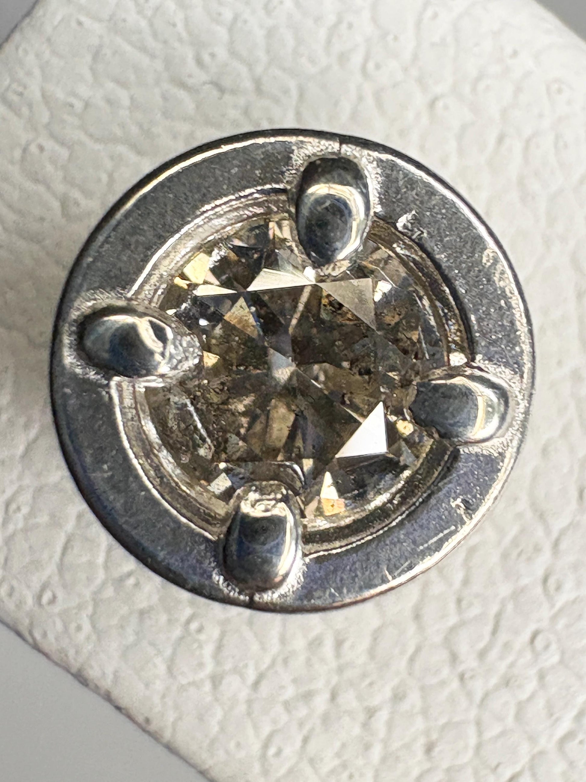 Natural Champagne Diamond Stud Earrings in Sterling Silver .70ctw - NewLifeJewelryVault