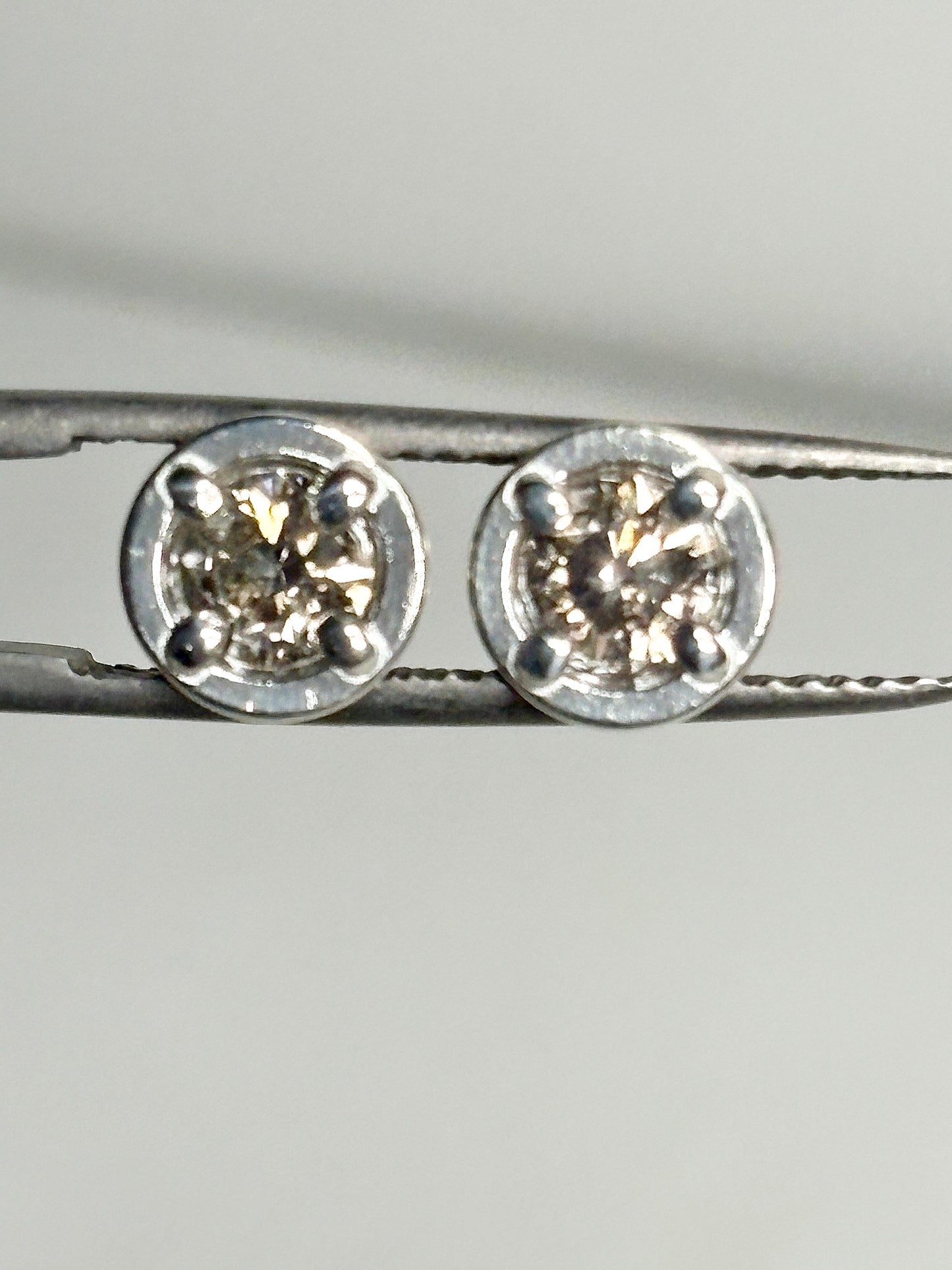 Natural Champagne Diamond Stud Earrings in Sterling Silver .70ctw - NewLifeJewelryVault