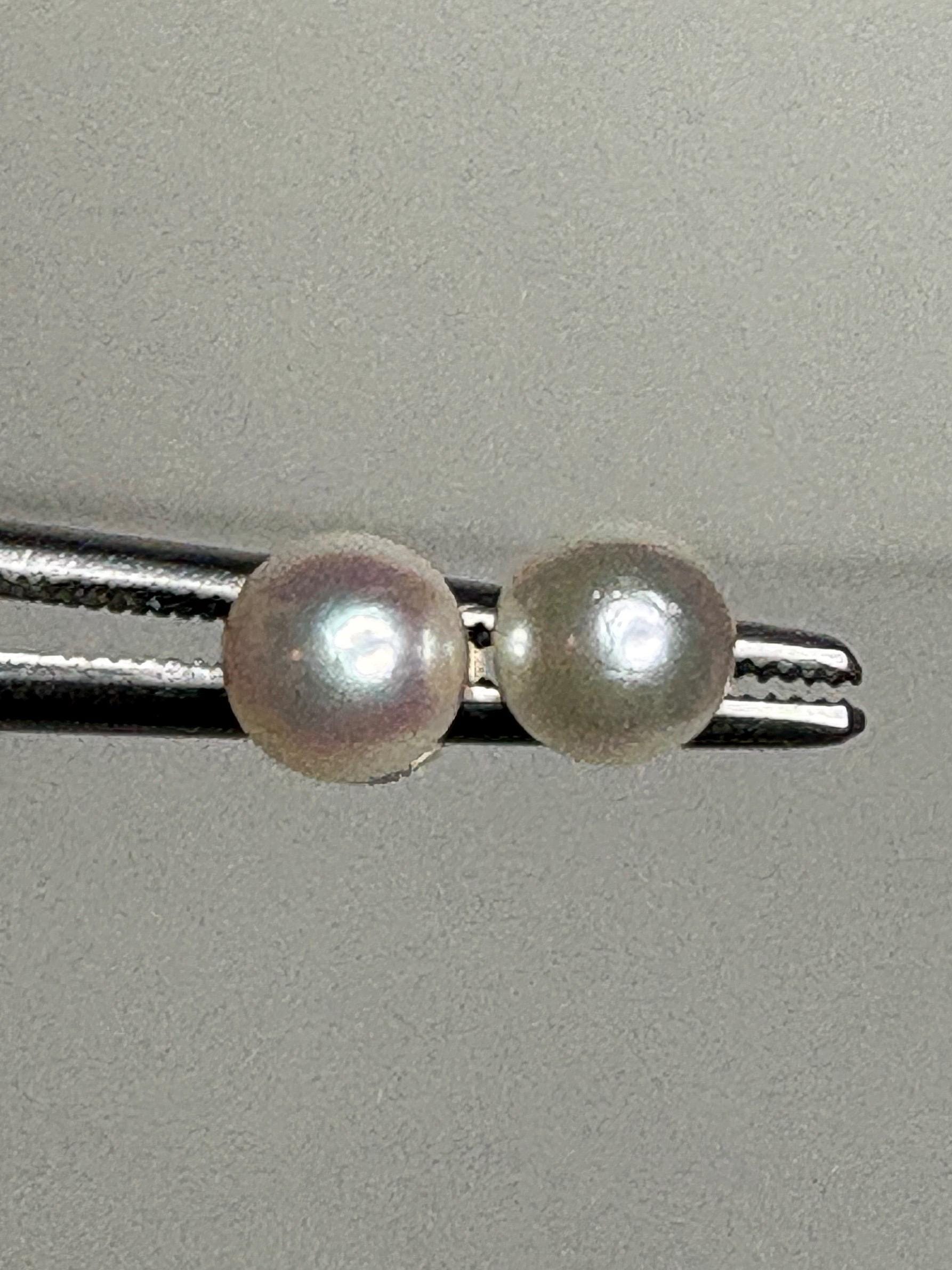Akoya Cultured Pearl Stud Earrings in Sterling Silver 5.2mm - NewLifeJewelryVault