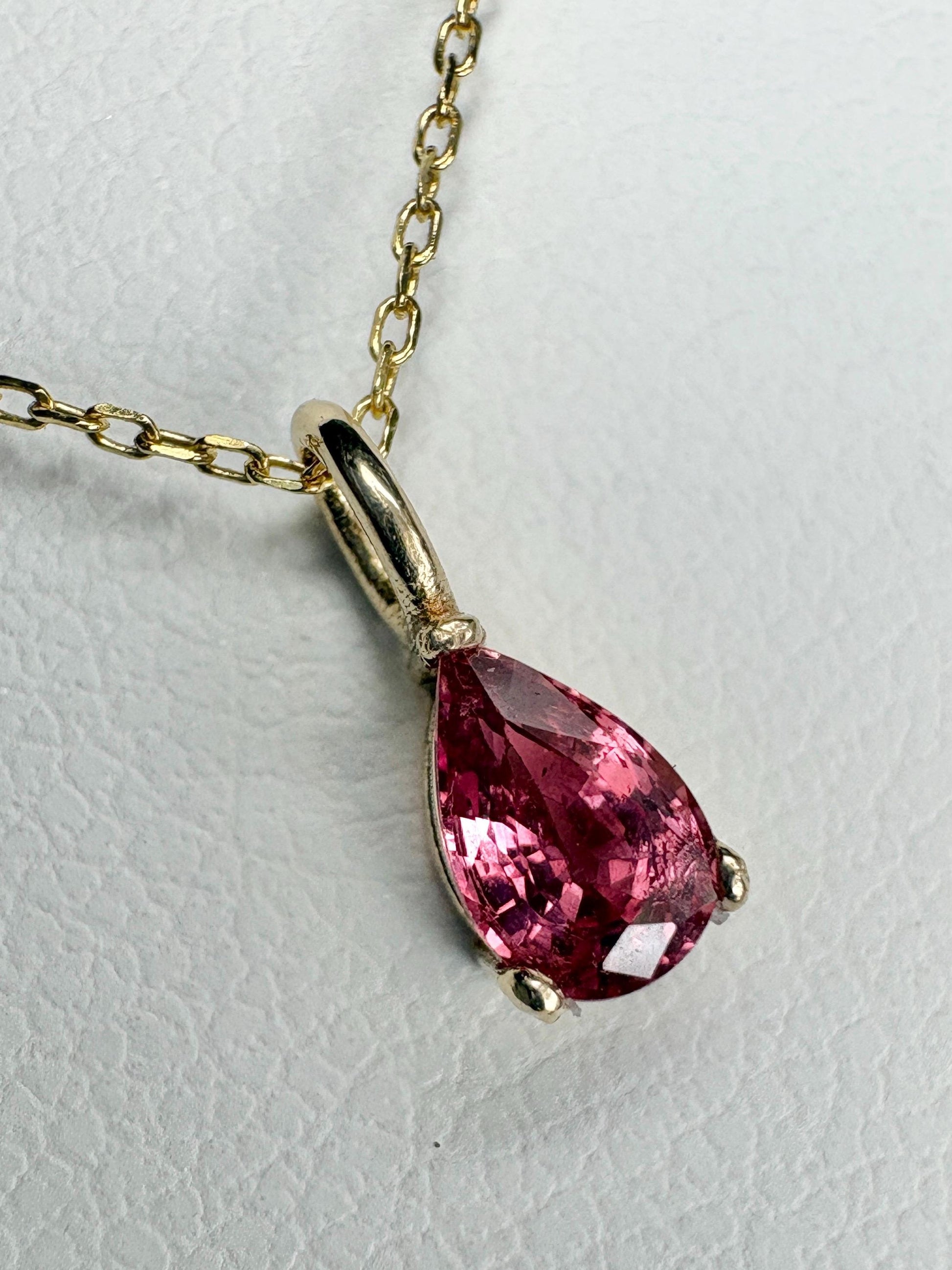 Natural Sri Lankan Padparadcha Sapphire Dainty Necklace Adjustable 16-18" - NewLifeJewelryVault