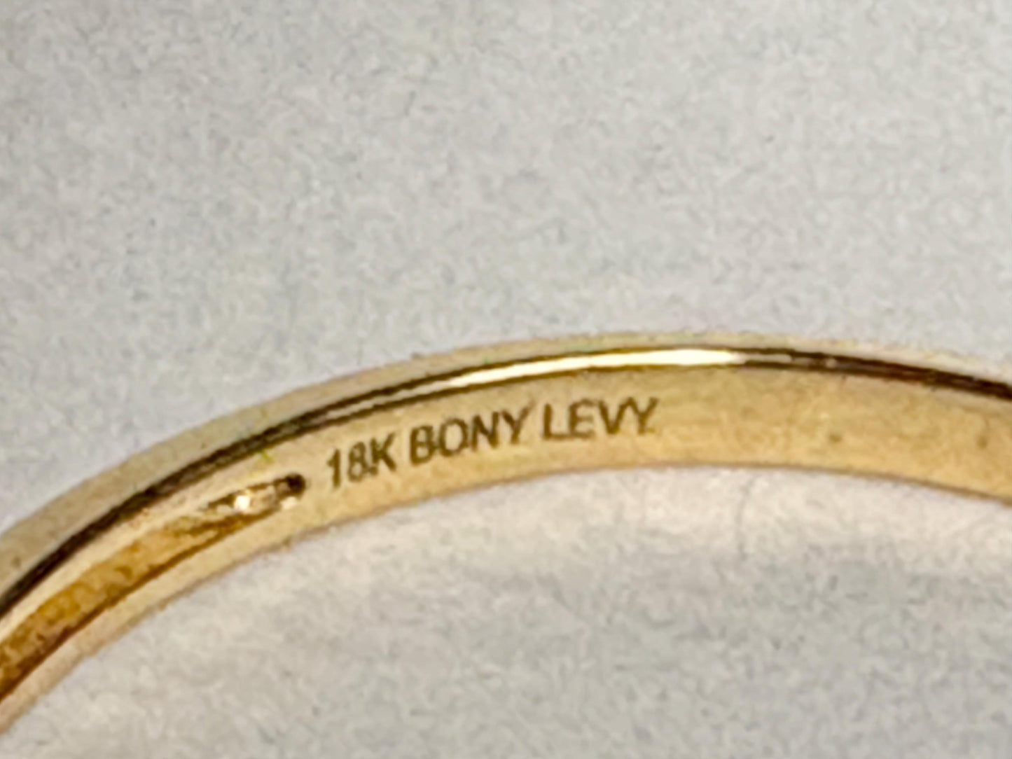 Natural Alexandrite and Diamond THIN Band Ring Solid 18k Gold size 6.5 - NewLifeJewelryVault