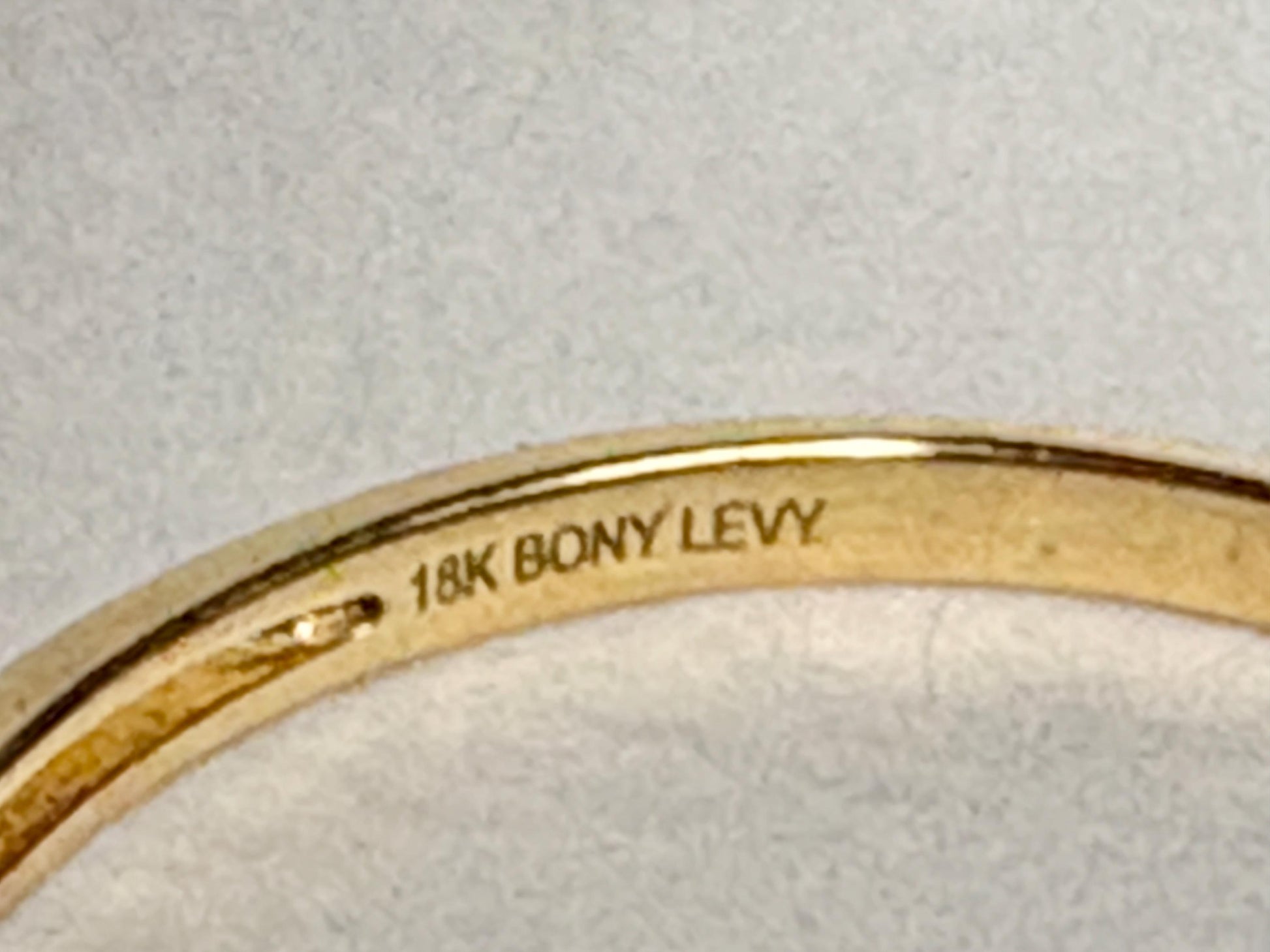 Natural Alexandrite and Diamond THIN Band Ring Solid 18k Gold size 6.5 - NewLifeJewelryVault