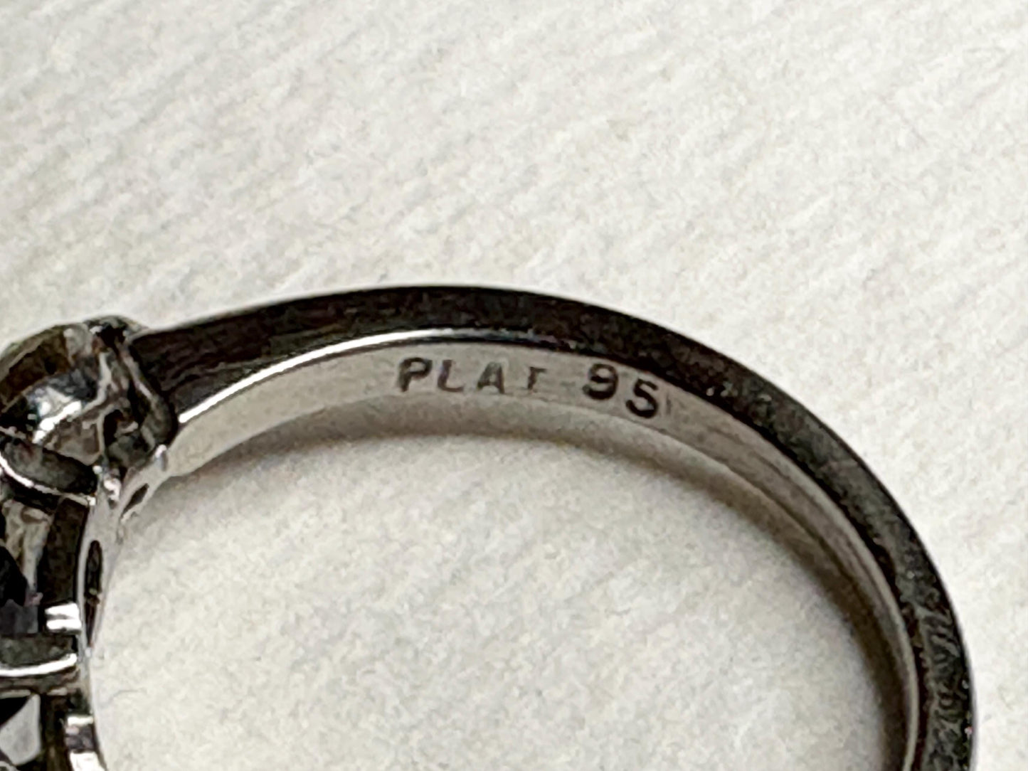Sapphire and Diamond Platinum Band Ring size 5.5 - NewLifeJewelryVault
