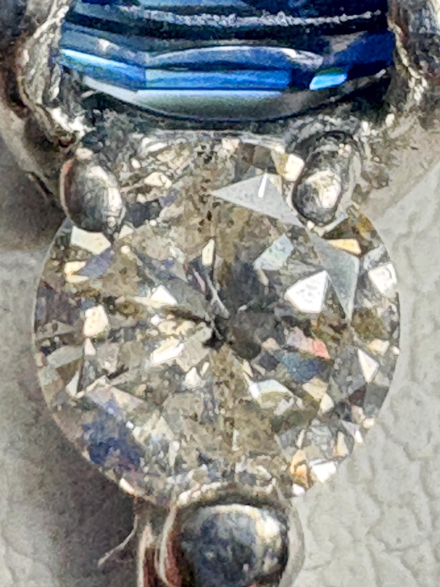Sapphire and Diamond Platinum Band Ring size 5.5 - NewLifeJewelryVault