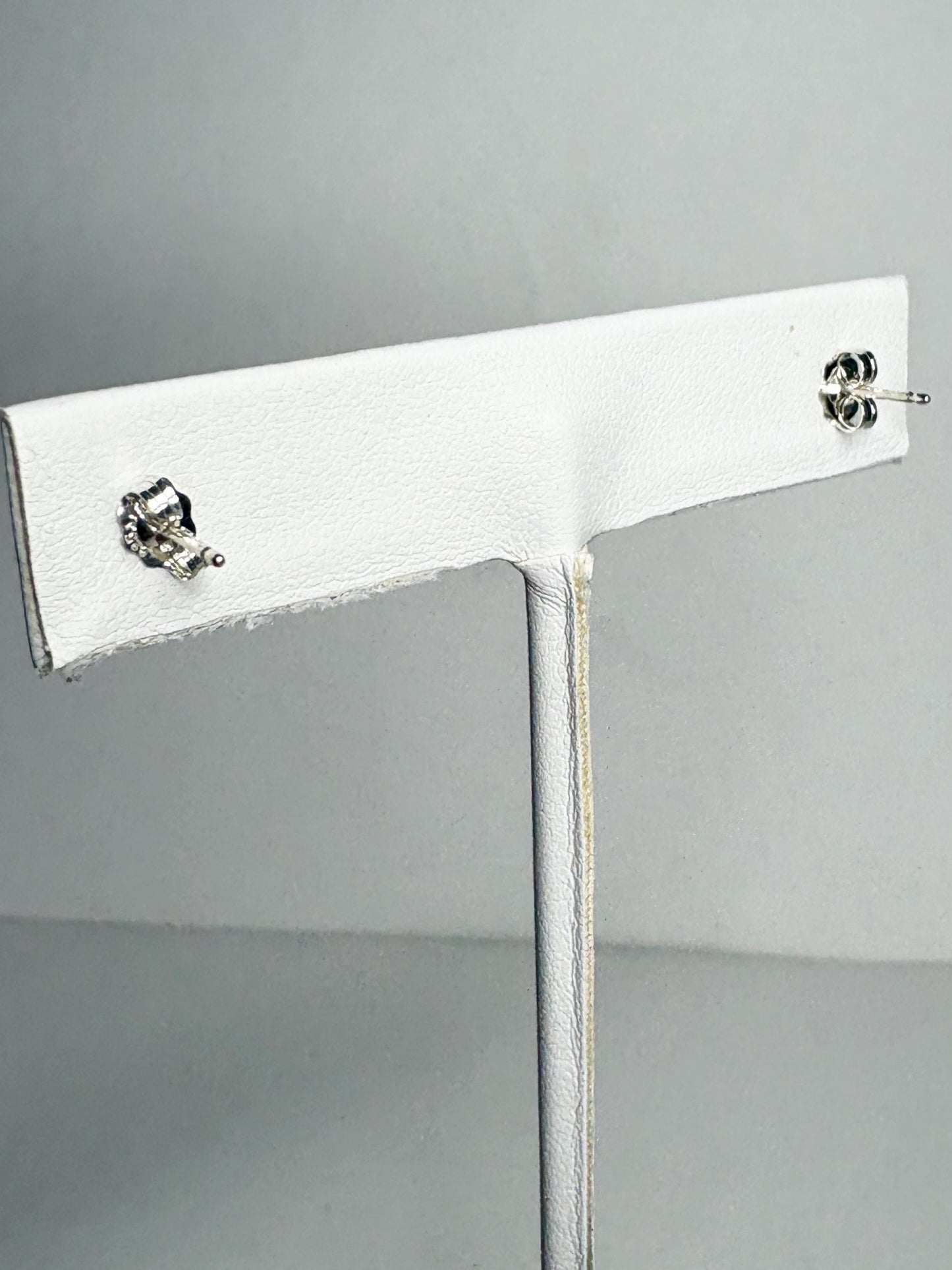 Natural Champagne Diamond Stud Earrings in Sterling Silver .70ctw - NewLifeJewelryVault