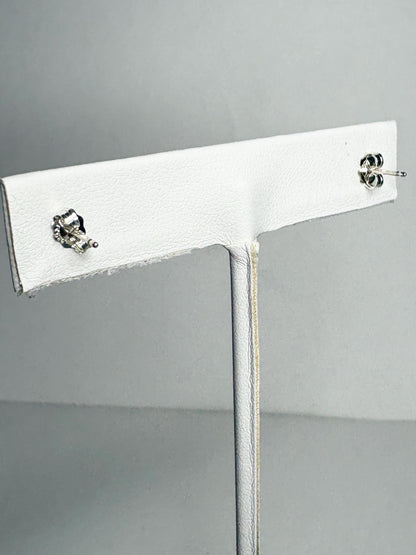 Natural Champagne Diamond Stud Earrings in Sterling Silver .70ctw - NewLifeJewelryVault