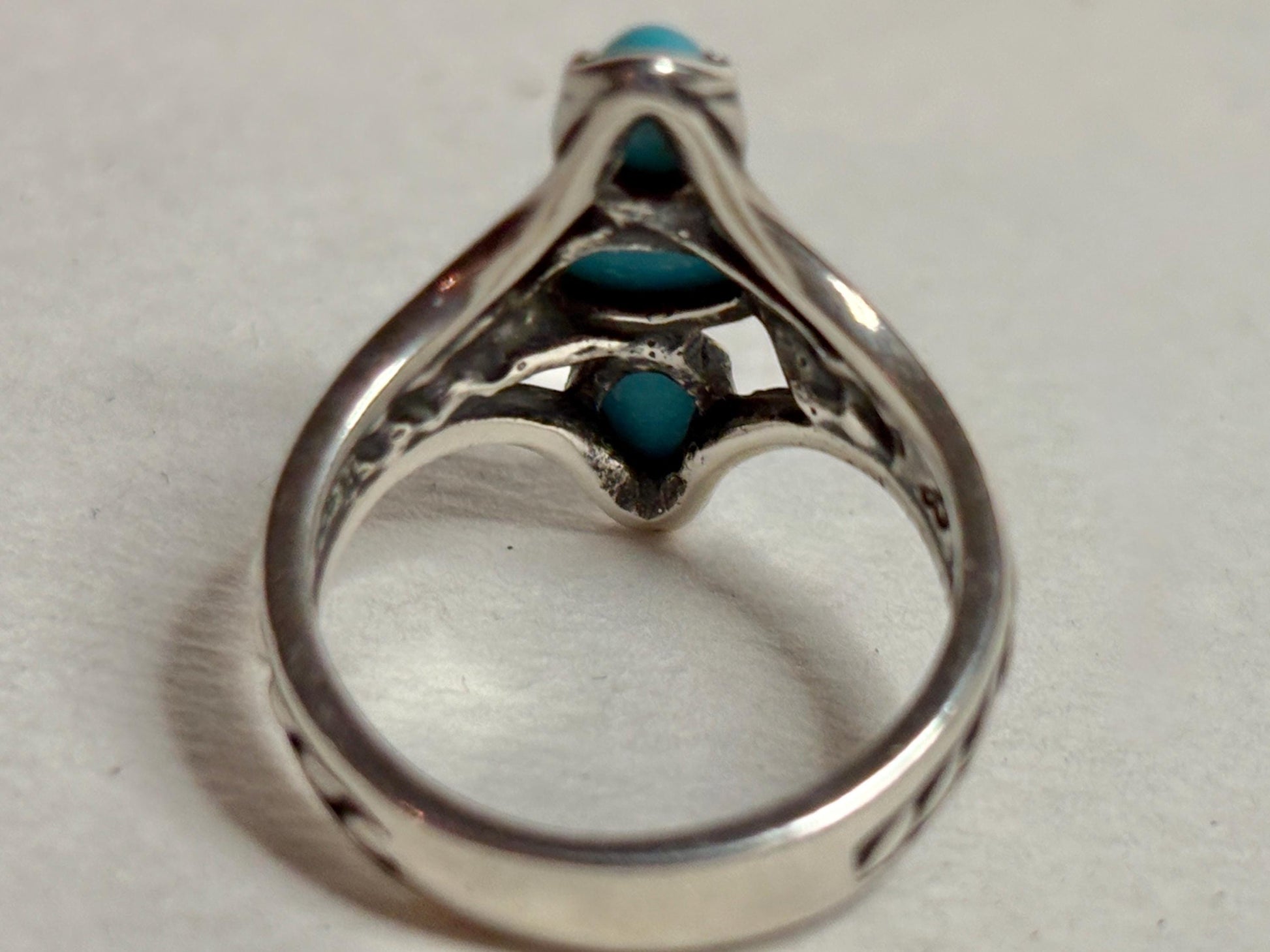 Carolyn Pollack Relios Turquoise Sleeping Beauty Ring Sterling Silver size 7 - NewLifeJewelryVault