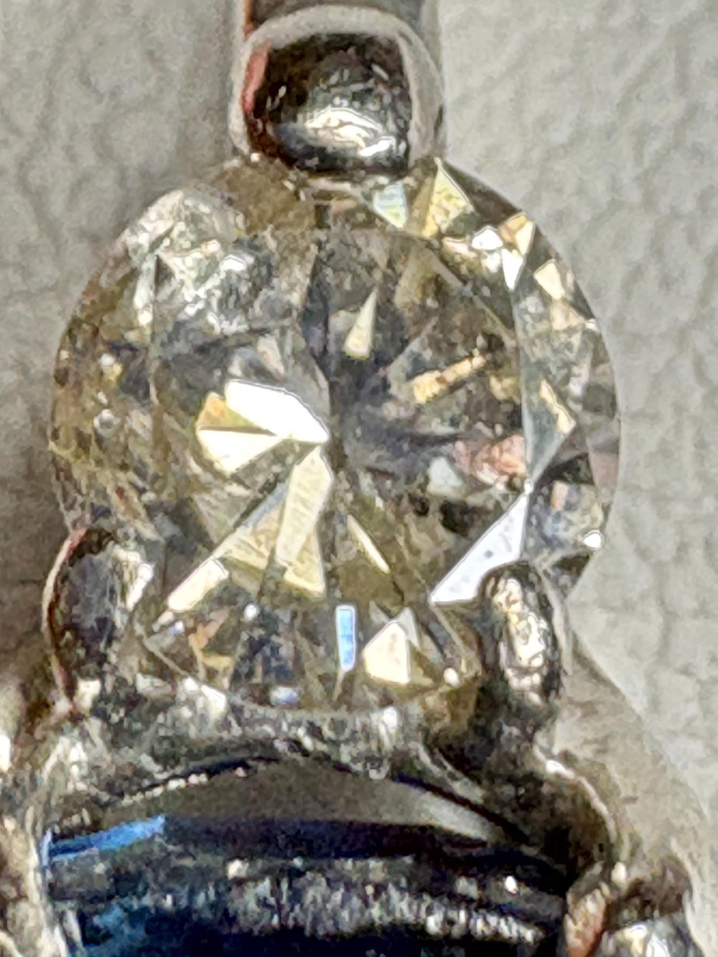 Sapphire and Diamond Platinum Band Ring size 5.5 - NewLifeJewelryVault