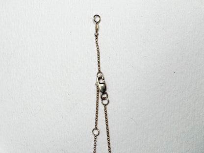 Vintage Two Toned Diamond Milgrain Station Necklace 14k Gold 5g Adjustable 16/17/18" - NewLifeJewelryVault