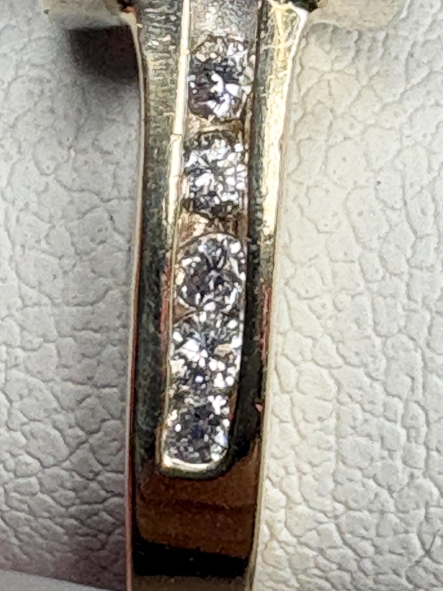 Lab Grown Alexandrite and Channel Set Diamond Band Ring Solid Two Toned 10k Gold size 6 - NewLifeJewelryVault