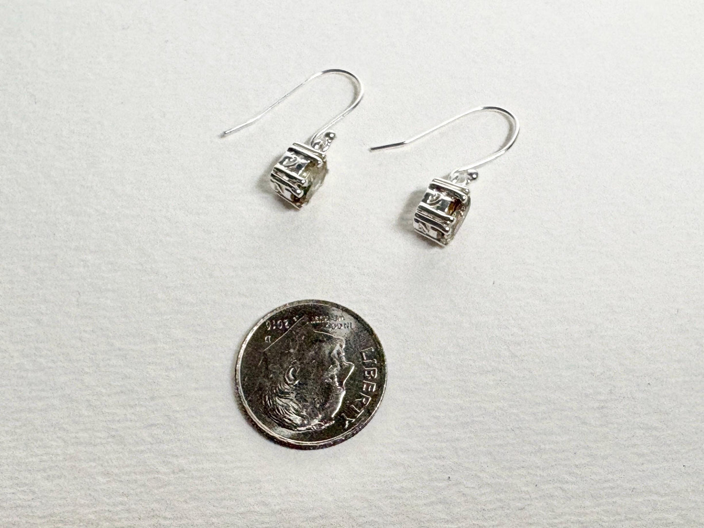 Oregon Sunstone Bi Color Dangle Drop Earrings Sterling Silver - NewLifeJewelryVault