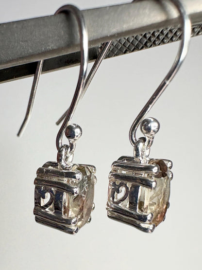 Oregon Sunstone Bi Color Dangle Drop Earrings Sterling Silver - NewLifeJewelryVault