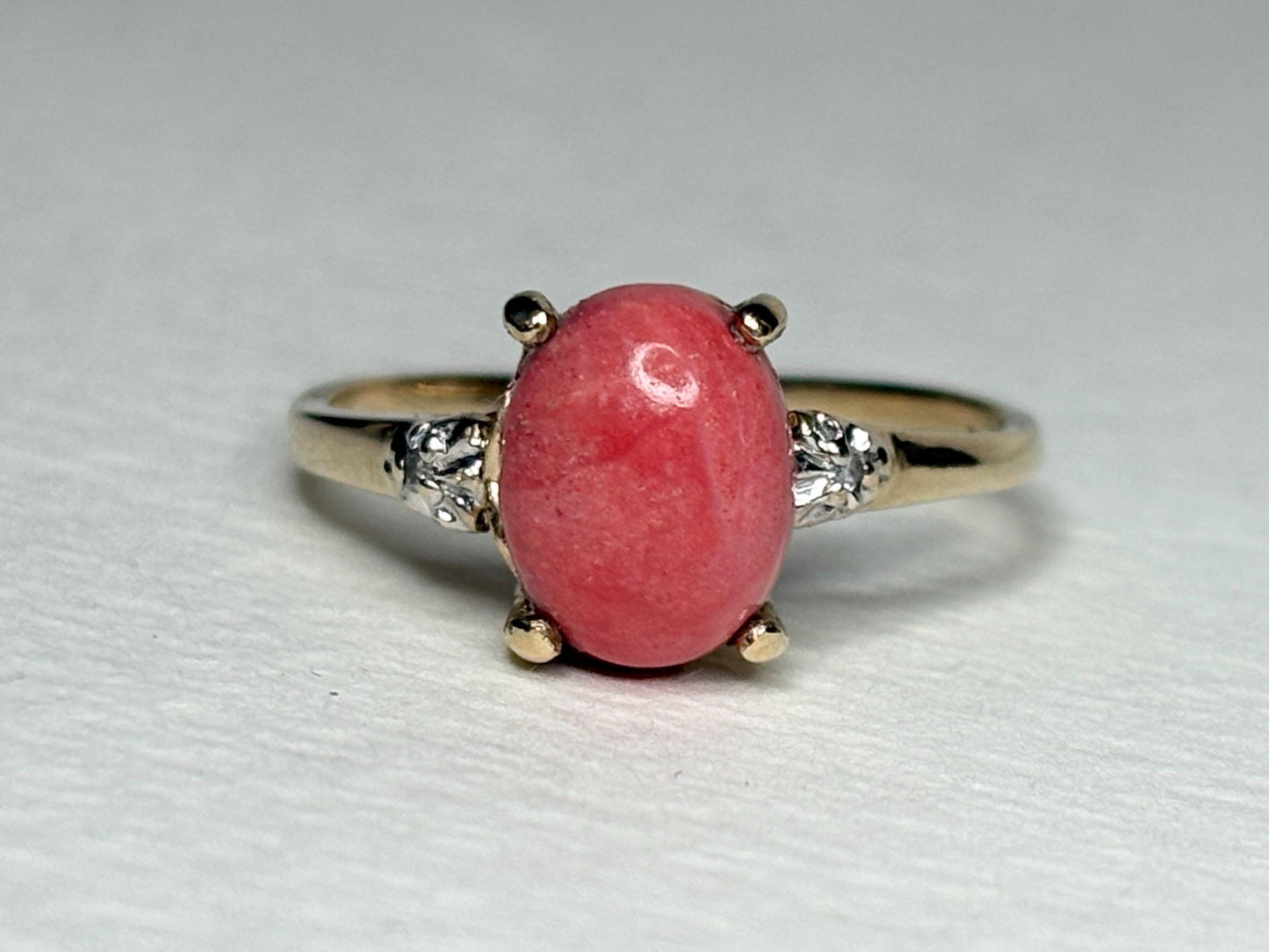 Oregon Sunset Opal and Diamond Ring 10k size 6.75 PLEASE READ - NewLifeJewelryVault