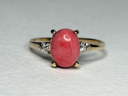 Oregon Sunset Opal and Diamond Ring 10k size 6.75 PLEASE READ - NewLifeJewelryVault