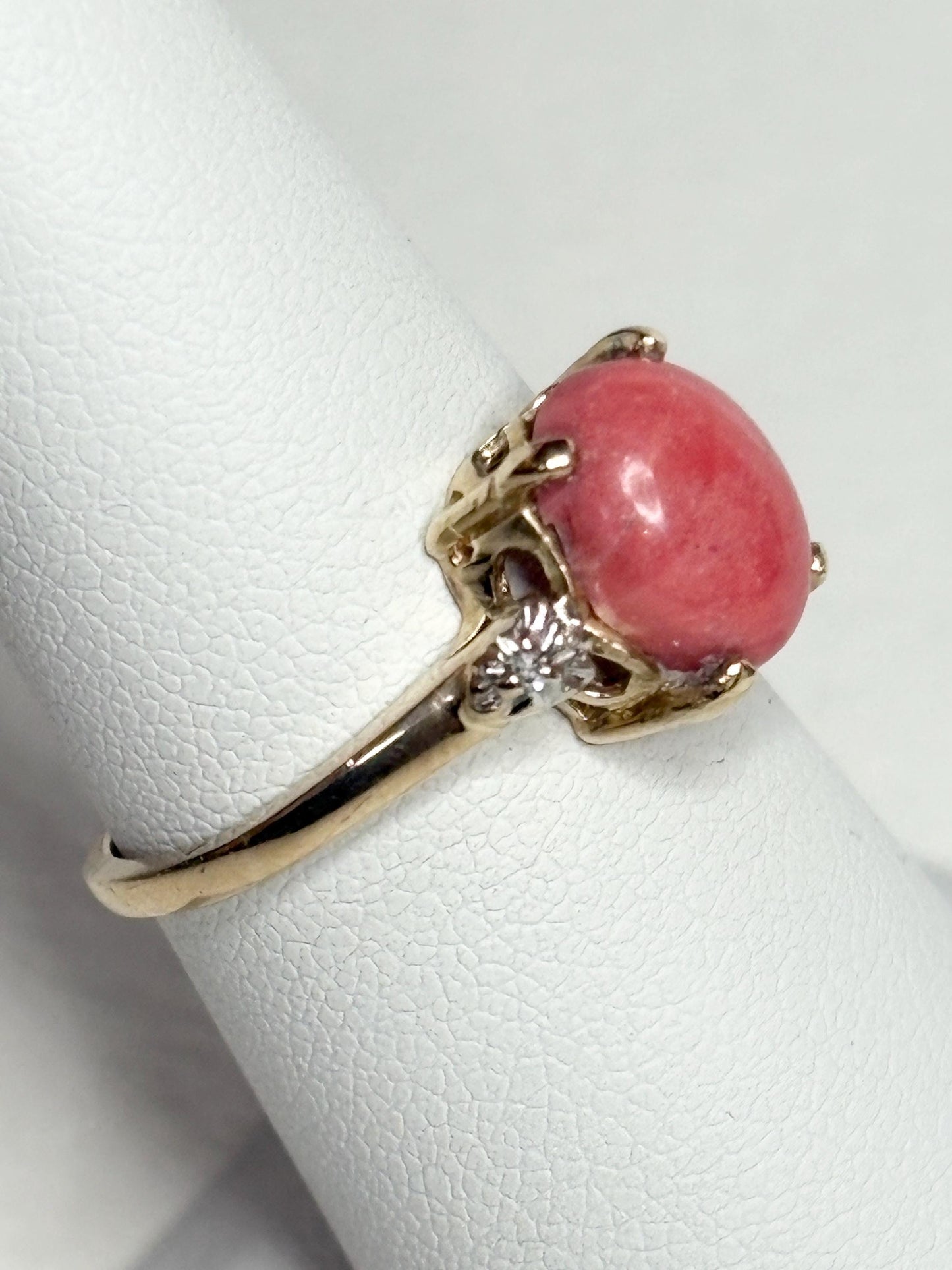 Oregon Sunset Opal and Diamond Ring 10k size 6.75 PLEASE READ - NewLifeJewelryVault