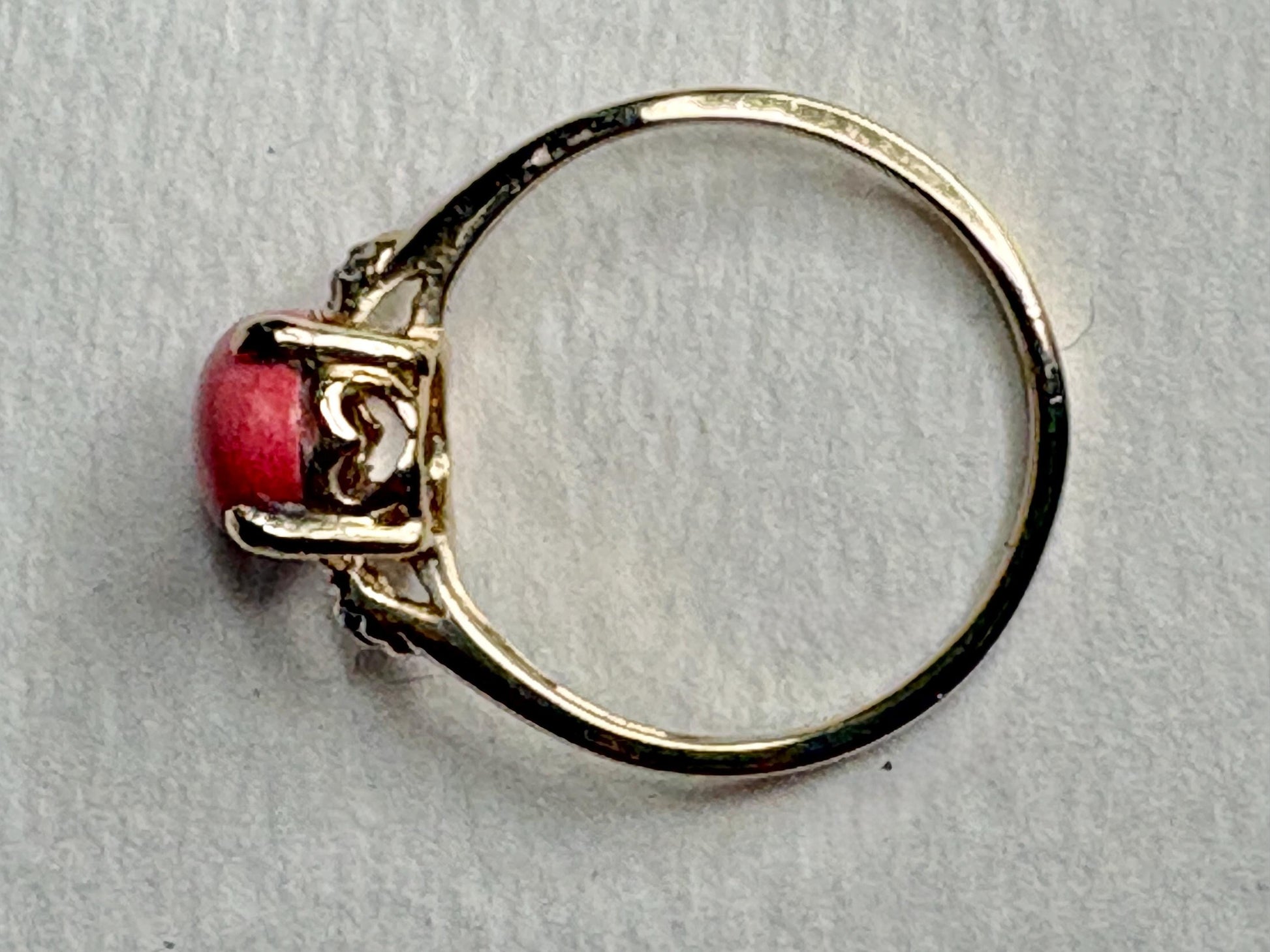 Oregon Sunset Opal and Diamond Ring 10k size 6.75 PLEASE READ - NewLifeJewelryVault