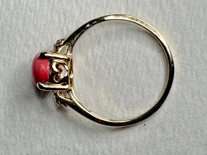 Oregon Sunset Opal and Diamond Ring 10k size 6.75 PLEASE READ - NewLifeJewelryVault
