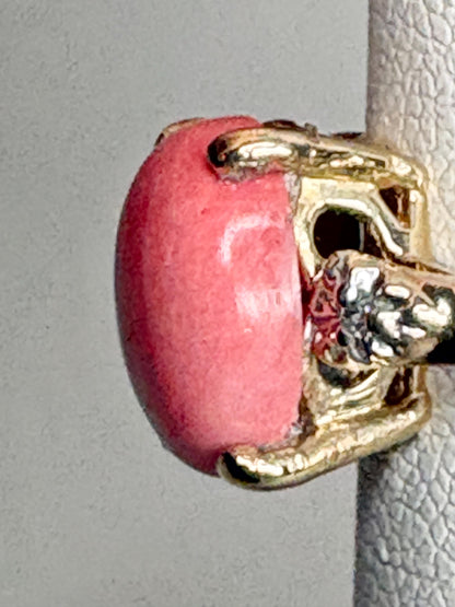Oregon Sunset Opal and Diamond Ring 10k size 6.75 PLEASE READ - NewLifeJewelryVault