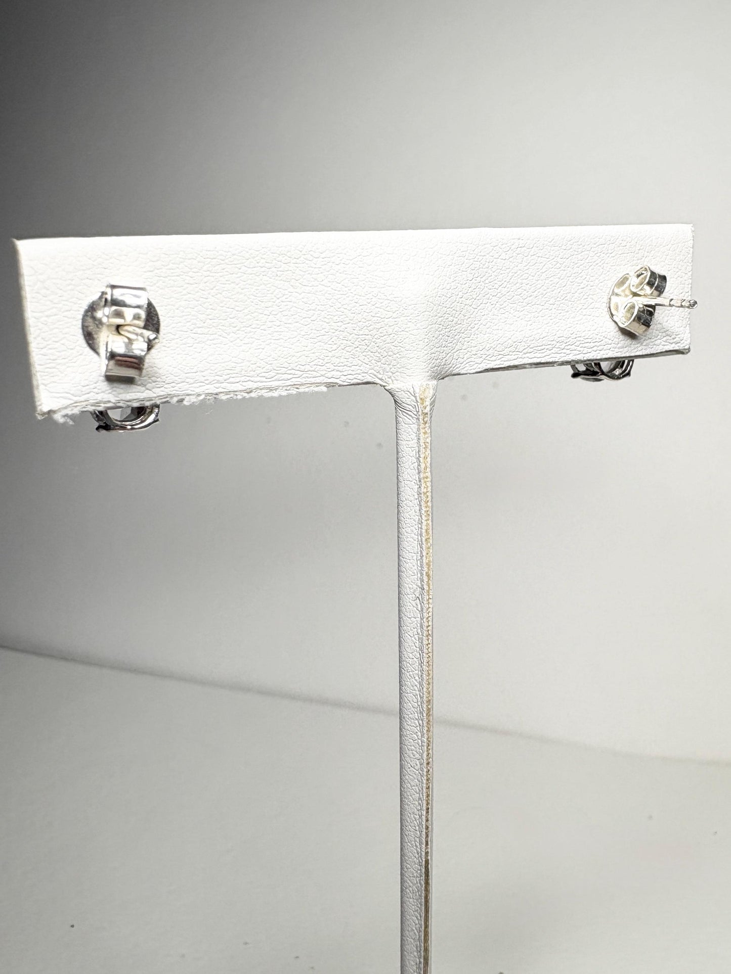 Quartz and Zircon Drop Stud Earrings Sterling Silver - NewLifeJewelryVault