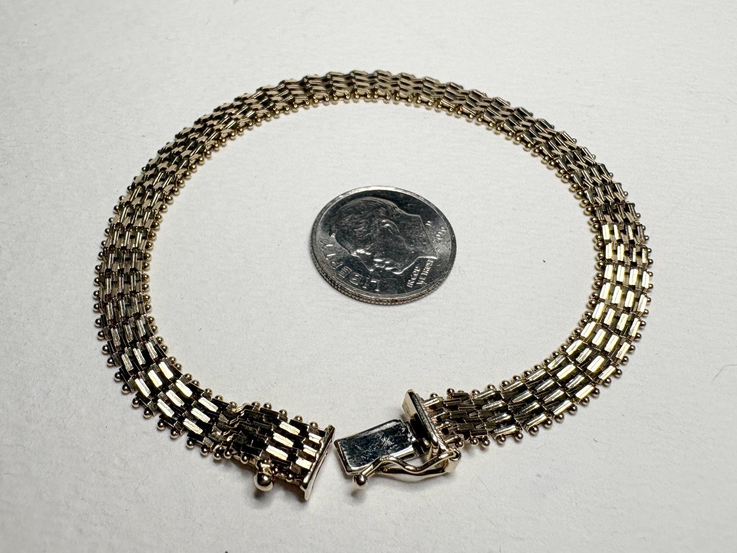 Imperial Gold Riccio Bracelet Solid 14k Gold 11.9g 7.25" - NewLifeJewelryVault